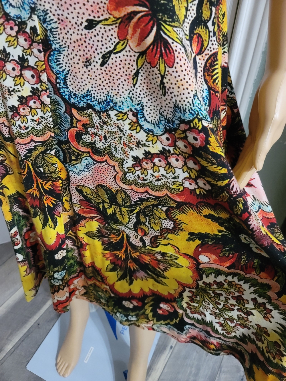 Desigual Yellow and Pink Floral Midi Dress - Picture 8 of 14